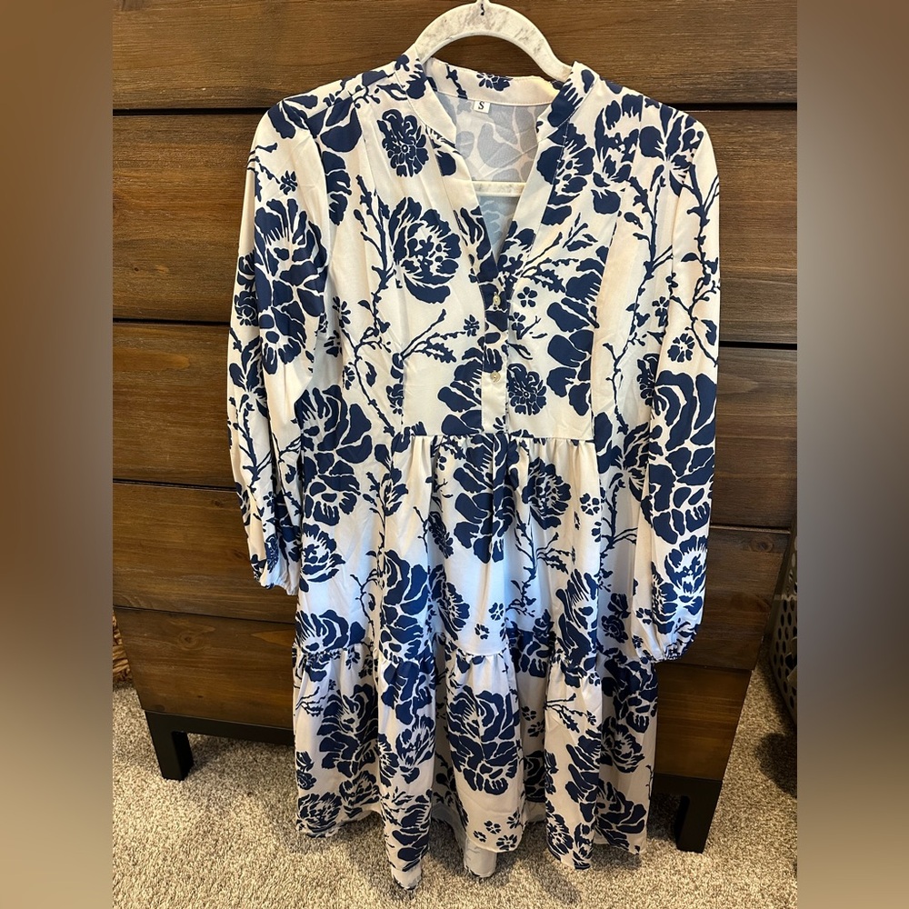 Floral shirt dress